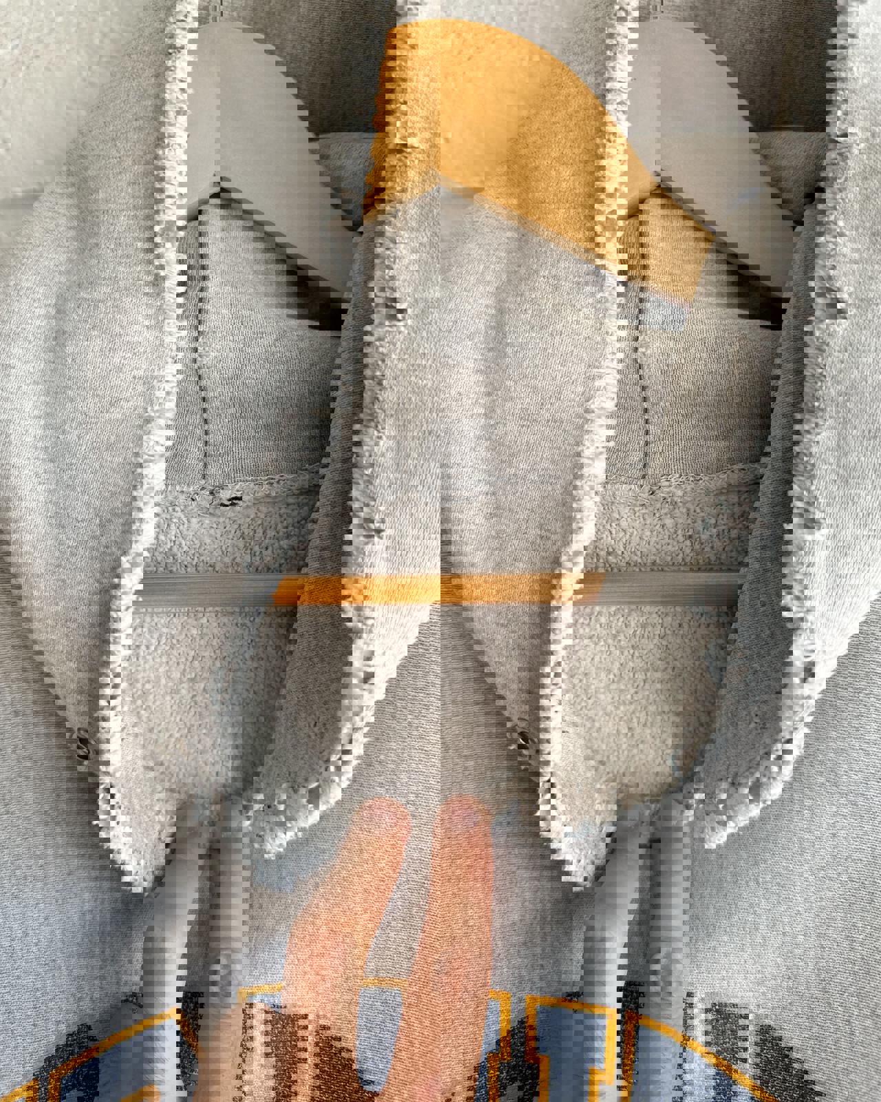 Thrashed Vintage 1970s Champion Reverse Weave Hoodie Trinity Pawling Men's M College Prep Boarding School Distressed