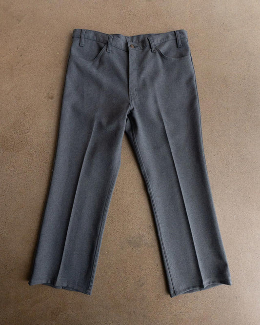 Vintage 70s Levi's 517 Flare Trouser Pants Gray Men's Size 38x28 Scovill Zipper Made In USA