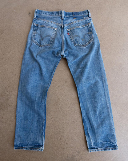 Vintage 90s Levi's 501 Jeans Button Fly Paint Splatter Distressed Men's 30x29