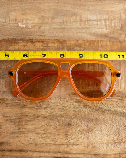 Retro 80s Style Aviator Sunglasses Orange Punk