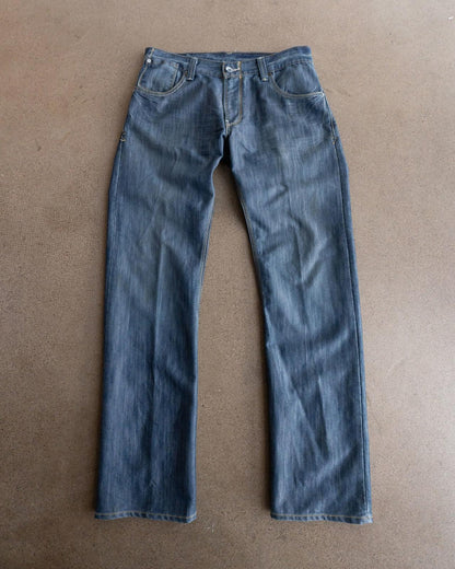 Vintage Levi's 514 Jeans Y2K Slim Straight Raw Wash Denim Men's Size 35x34