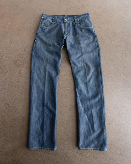Vintage Levi's 514 Jeans Y2K Slim Straight Raw Wash Denim Men's Size 35x34