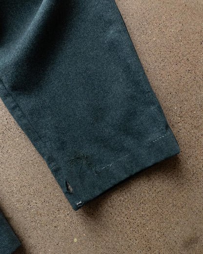 Vintage 50s 60s Swiss Military Wool Trousers Pleated Men's 33x29