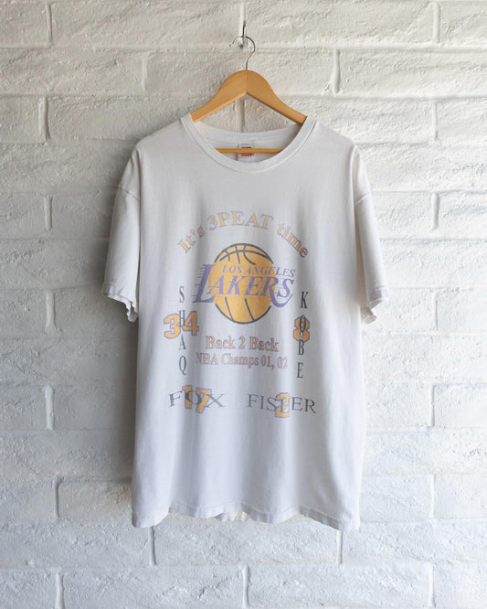 Vintage NBA Los Angeles Lakers 3 Peat Champions T Shirt Men's Size XL