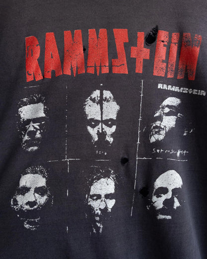 Vintage 90s Rammstein Single Stitch T Shirt Sun Faded Distressed Men's Size L