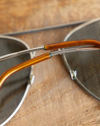 Vintage 70s 80s Lorillard Aviator Sunglasses Silver