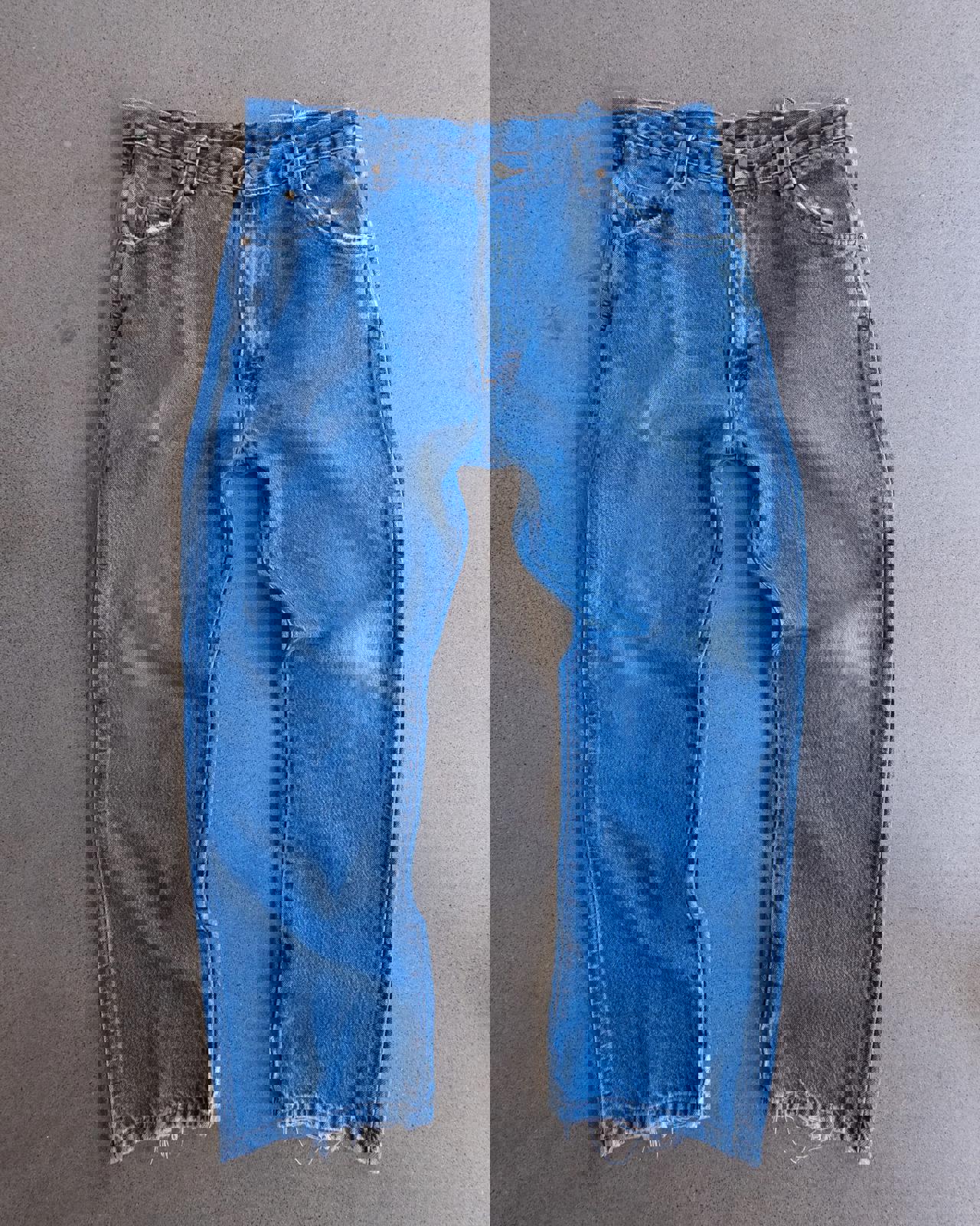 Vintage Wrangler Jeans Y2K Faded Distressed Baggy Men's Size 37x29