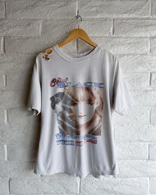 Vintage 90s Clint Black Wynonna Judd Tour T Shirt Distressed Men's L