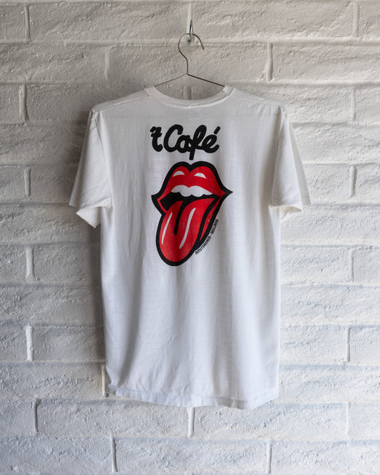 Vintage 80s The Rolling Stones ‘t Cafe Amsterdam Holland T Shirt Single Stitch Men's Size XL Made in USA