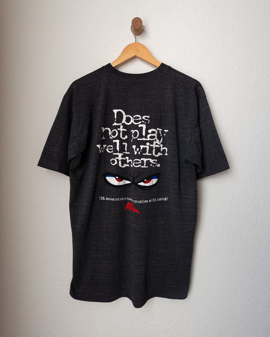 Vintage 90s No Fear T Shirt Does Not Play Well With Others Single Stitch Men's Size L Made In USA
