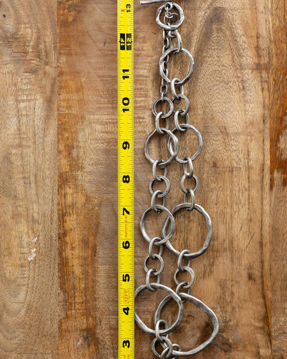 Vintage Silver Plated Brutalist Ring Necklace