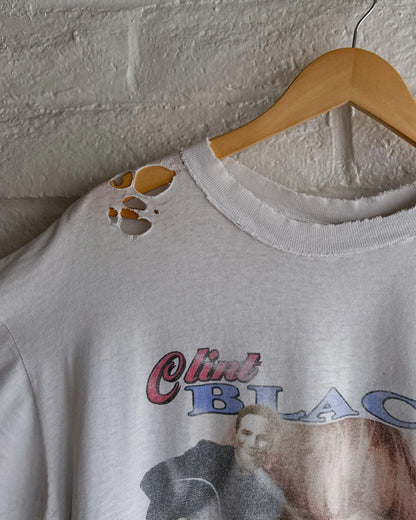 Vintage 90s Clint Black Wynonna Judd Tour T Shirt Distressed Men's L