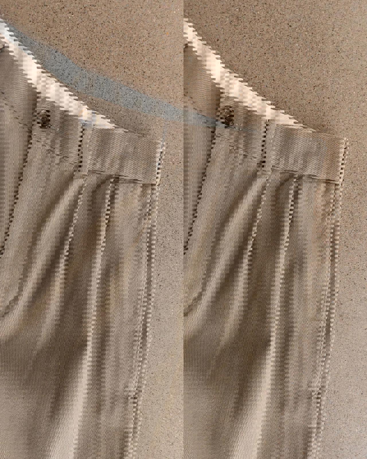 Brooks Brothers 346 Pants Pleated & Cuffed Men's Size 34x28 Khaki Tan