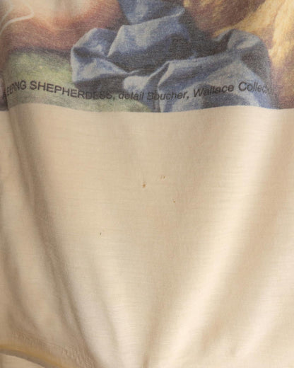Vintage 90s Vivienne Westwood Shepherd Watching Shepherdess Wool T Shirt Size L/XL
