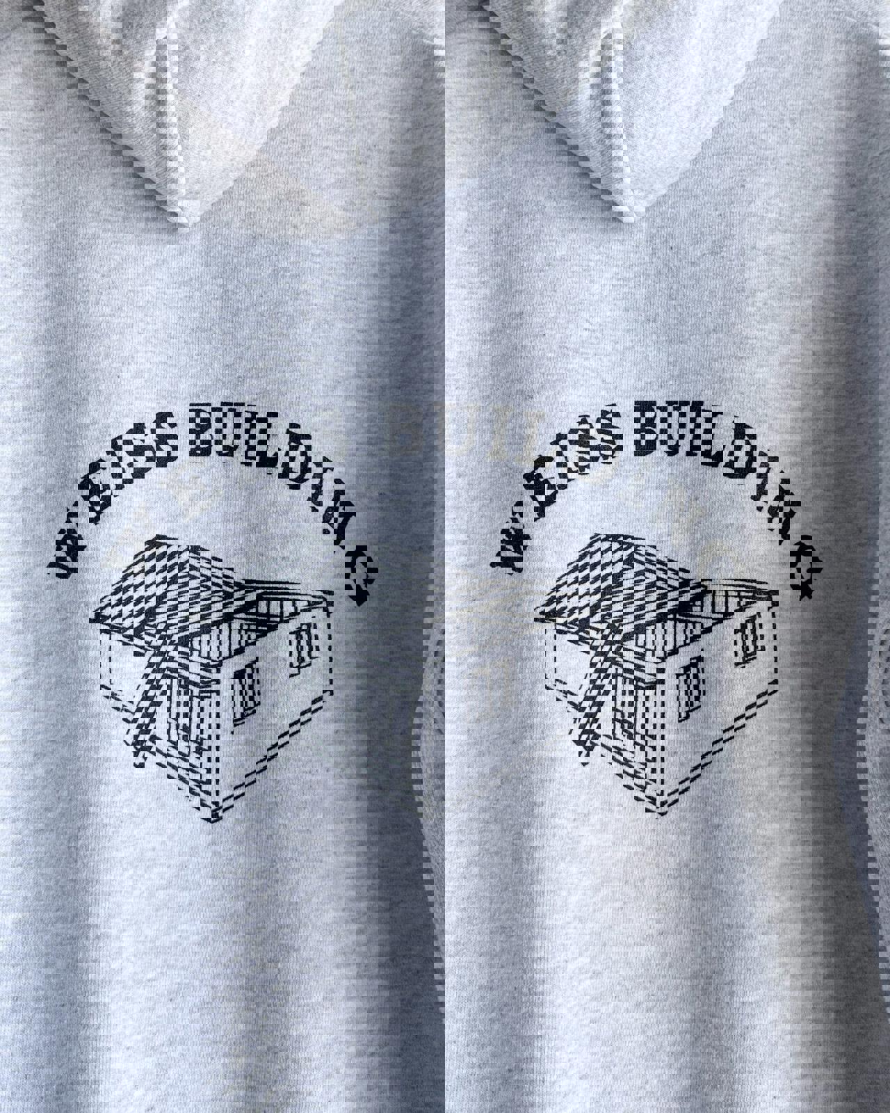 Vintage Lee Heavyweight Hoodie Y2K Gray Zip Up Weiss Building Workwear Men's L