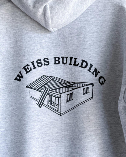 Vintage Lee Heavyweight Hoodie Y2K Gray Zip Up Weiss Building Workwear Men's L