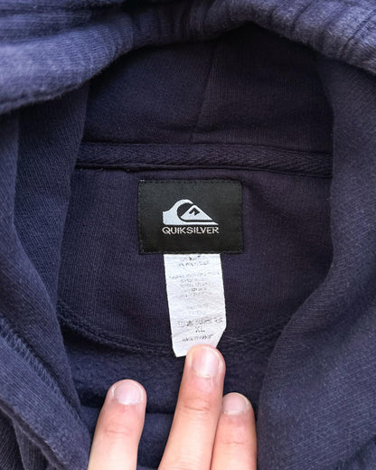 Vintage Quiksilver Hoodie Men's XL Y2K Surf Style Skater Grunge Sleeve Hit