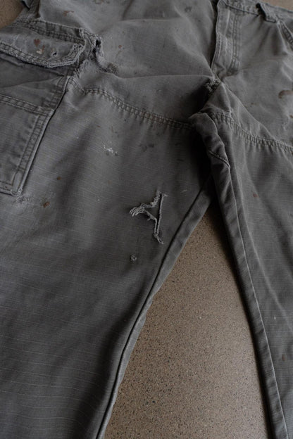 Vintage Wrangler Workwear Carpenter Pants Y2K Thrashed Distressed Men's 37x28
