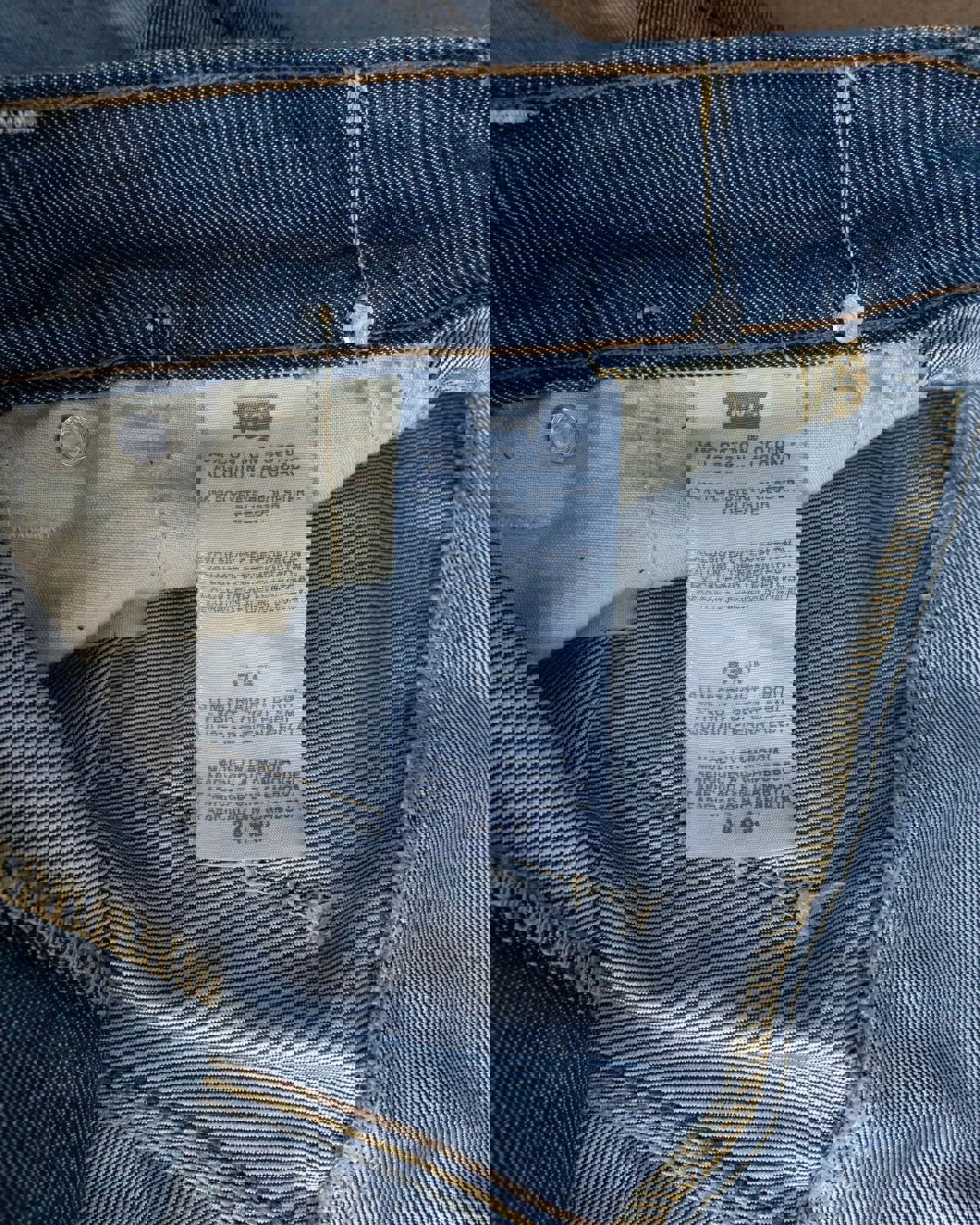 Vintage Levi's 514 Jeans Y2K Slim Straight Raw Wash Denim Men's Size 35x34