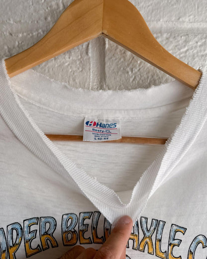 Vintage 80s Super Bell Axle Hot Rod T Shirt Single Stitch Distressed Men's L