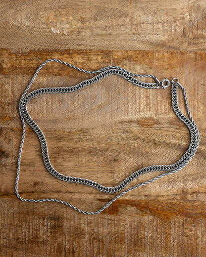 MNML LA Cuban Rope Link Silver Necklace