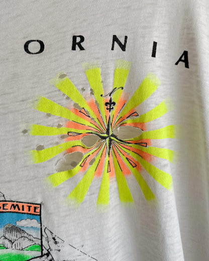 Vintage 80s California T Shirt Single Stitch Thrashed Threadbare Men's XL
