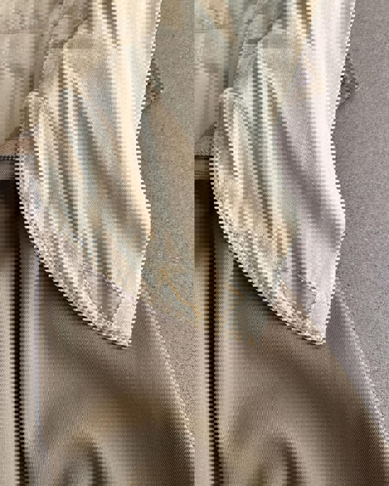 Vintage 50s 60s Khaki Gaberdine Trouser Pants Highrise 30x30