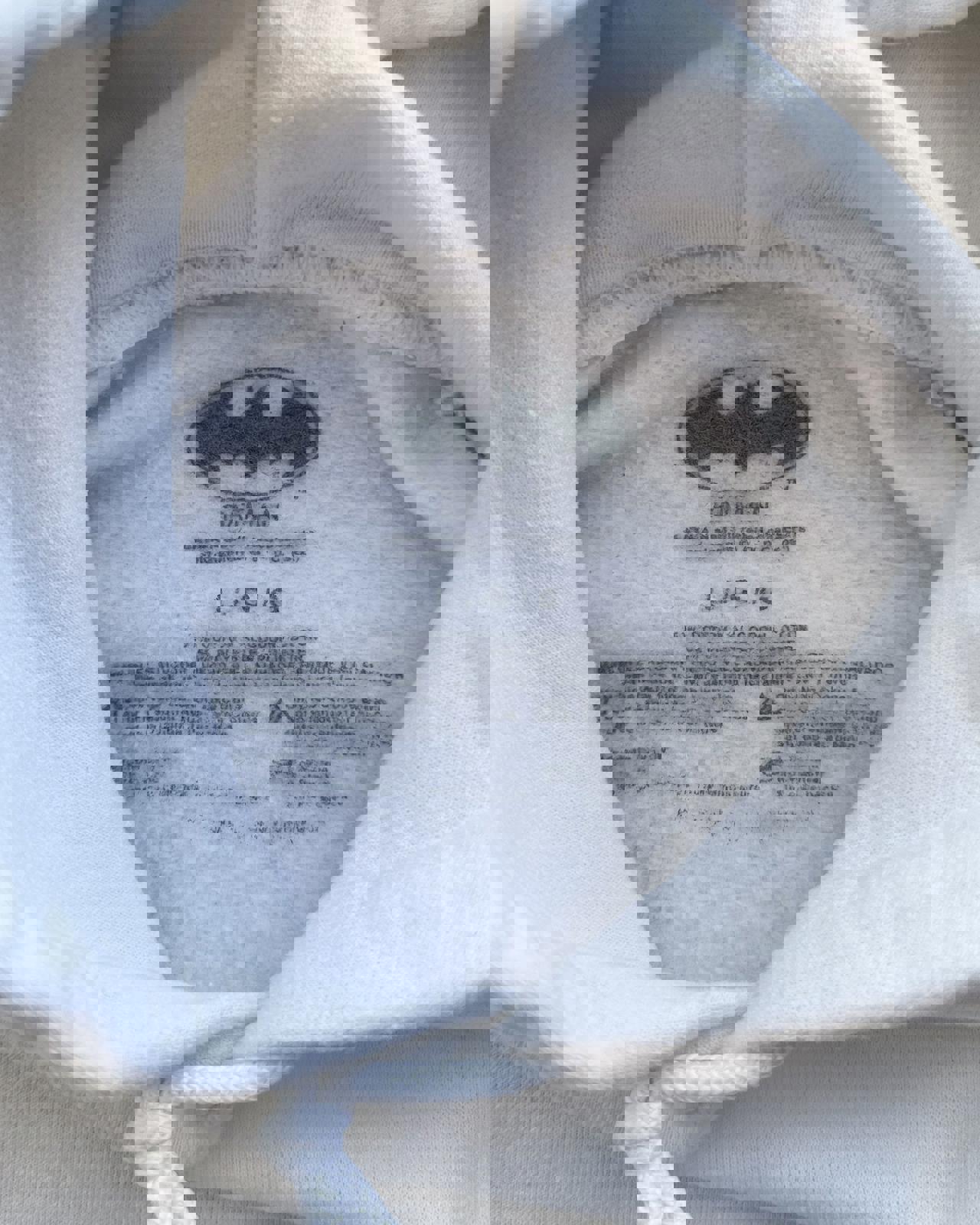 The Joker DC Comics Hoodie White Men's L Y2K Batman Superman Gotham Cartoon