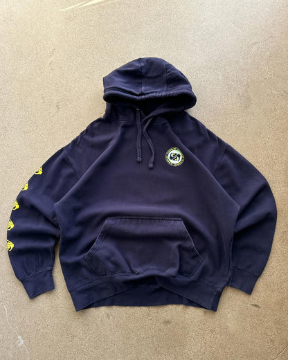 Vintage Quiksilver Hoodie Men's XL Y2K Surf Style Skater Grunge Sleeve Hit