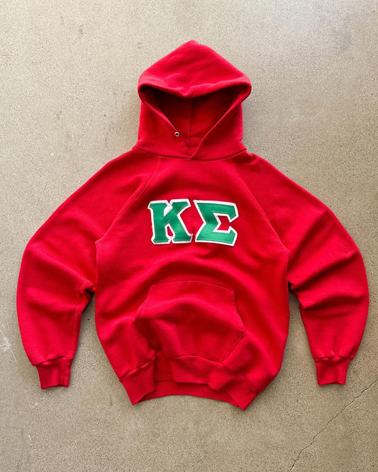 Vintage 1970s Kappa Sigma Embroidered Hoodie Men's S Surf Style Beach Fraternity