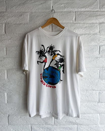 Vintage 90s Virgin Gorda Islands T Shirt Single Stitch Distressed Men's XL