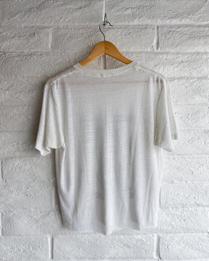 Vintage 80s Joy Division Here Are The Young Men T Shirt Paperthin Single Stitch Cropped Men's L