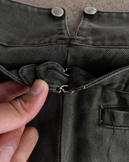 Vintage Wah Maker Frontier Western Pants Buckle Back Released Hem Men's Size 36x30 Olive Green