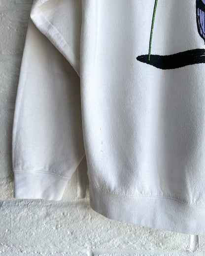 The Joker DC Comics Hoodie White Men's L Y2K Batman Superman Gotham Cartoon