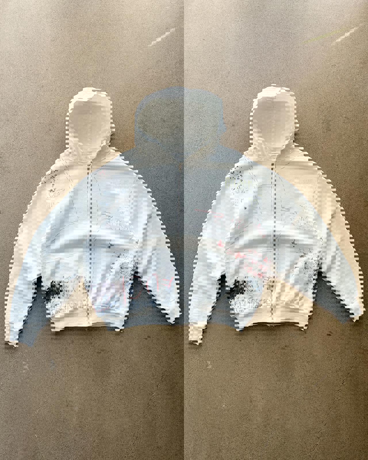 Los Angeles Apparel Yeezy Season 5 Scribble Hoodie ERD Henri Alexander Levy Sample Men's M