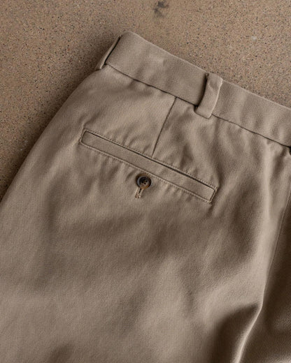 Brooks Brothers 346 Pants Pleated & Cuffed Men's Size 34x28 Khaki Tan