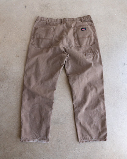 Vintage Dickies Carpenter Pants Y2K Baggy Workwear Men's 39x30 Brown