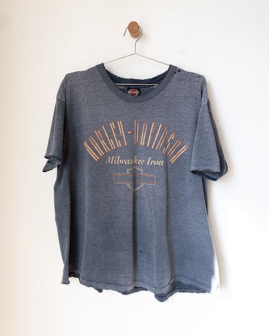Vintage 90s Harley Davidson Milwaukee T Shirt Faded Distressed Single Stitch Men's L Made In USA