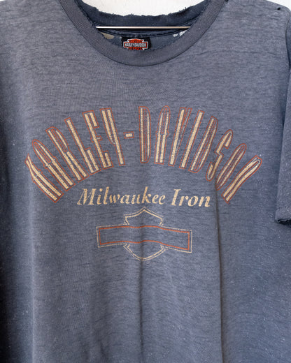 Vintage 90s Harley Davidson Milwaukee T Shirt Faded Distressed Single Stitch Men's L Made In USA